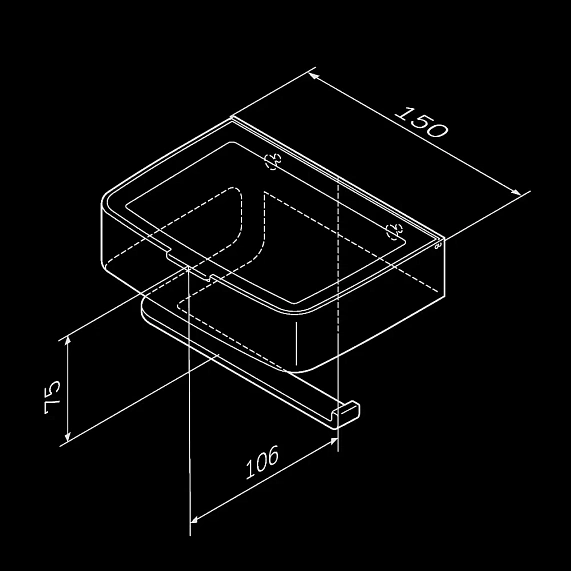 Держатель для туалетной бумаги настенный AM.PM Inspire 2.0 A50A341500 с полочкой, хром-7