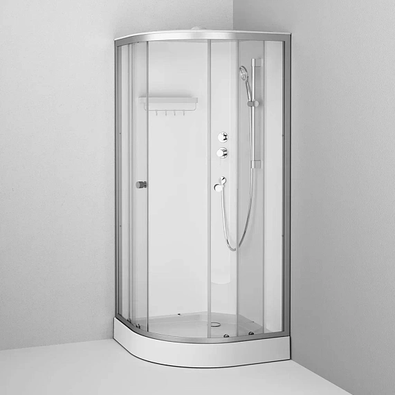 Душевая кабина 90x90 AM.PM X-Joy W94C-401-090MT профиль серебристый, низкий поддон-3