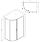 Душевой уголок с поддоном 80x120 AM.PM Like W83G-302U120C прозрачное стекло, профиль хром