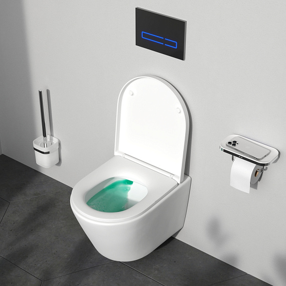 Унитаз подвесной AM.PM X-Joy C851900SC безободковый с сиденьем микролифт, белый-2