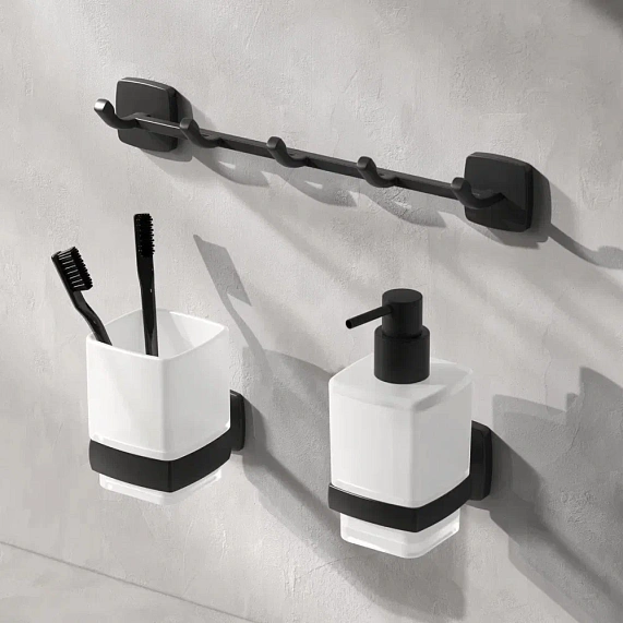 Дозатор для мыла настенный стеклянный AM.PM Gem A9036922 черный-4