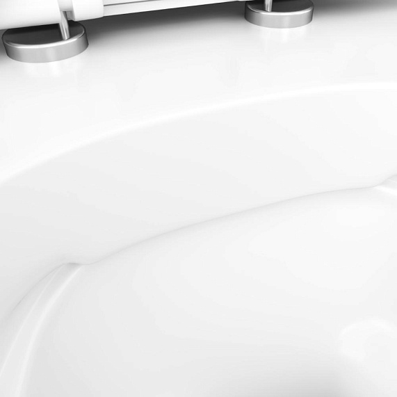 Унитаз подвесной безободковый с инсталляцией AM.PM Like IS30201.801700 сиденьем микролифт, белой механ. клавишей-3