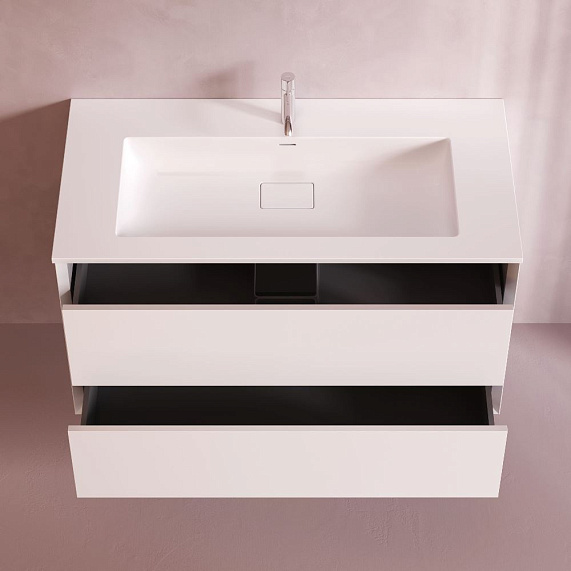 База под раковину 100 AM.PM Libre M60FHX1002WM подвесная белая матовая-1